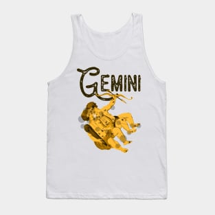 Gemini ))(( Astrological Sign Zodiac Constellation Design Tank Top